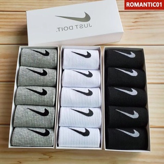 Promotion 5 pares de calcetines deportivos transpirables Nike pure color fashion para hombre y mujer romantic01_co