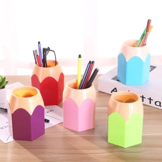 Caja de almacenamiento de escritorio de color contrastante portalápices juego de papelería papelería