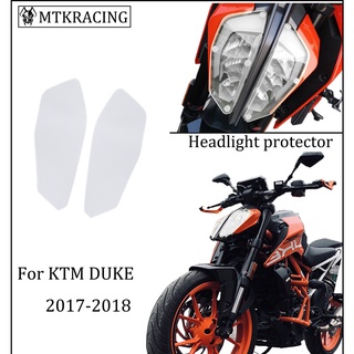 Mtkracing para KTM DUKE 125 390 790 DUKE390 DUKE790 protector de faros delanteros cubierta lente de pantalla 2017-2018