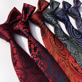 nuevo rojo de los hombres formal corbata clásica de poliéster tejido a cuadros rayas fiesta lazos moda 8 cm boda negocios casual lazo