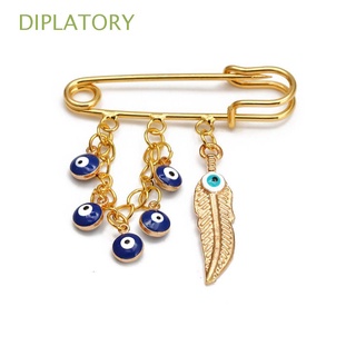 DIPLATORY Bag Decor Lucky Eye Fashion Hamsa Brooch Pin Blue Jewelry Evil Eye Alloy Turkish Hand