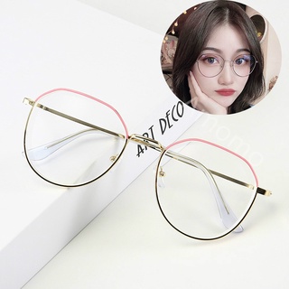 big box fashionmyopia gafas -0.5~-6.0 100 a 600 grados miopía gafas anti-azul luz coreana versión de marco polígono pequeño cara redonda marco gafas marco