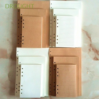 DROUGHT Office Notebook Refill Students Loose Leaf Inner Page Paper Refill Paper Inner Core Vintage Retro School Supplies White Line Stationery 80sheets Binder Inside Page