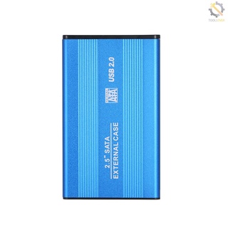 Pulgadas HDD caso USB a SATA HDD convertidor adaptador de caso externo disco duro caja de disco duro externo HDD caja (azul)