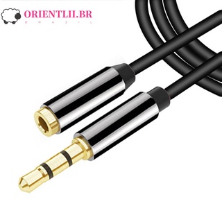 Orientlii cable De Cobre Premium Para audífonos chapado en oro enchufe 3.5mm Jack cable De extensión De audio Macho Para mujer/Multicolor