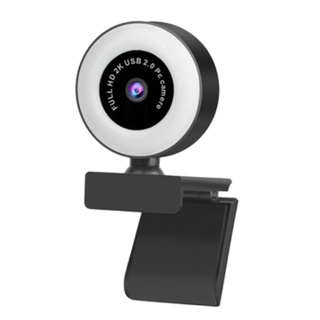 1080P USB Plug and Play Webcam with Built in Microphone Light for Live Video Calls Streaming Video Online Meetings