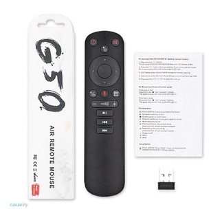 Navaeiry G50S Fly Air Mouse inalámbrico 2.4g control Remoto De Voz Inteligente Para X96 Mini H96 Max X3 Pro caja De Tv inalambrica