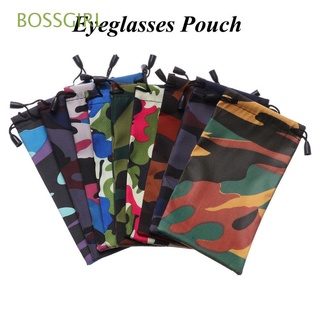 Bossgirl 5pzs color aleatorio nuevo Portátil suave camuflaje accesorios impermeable contenedor De gafas bolsa