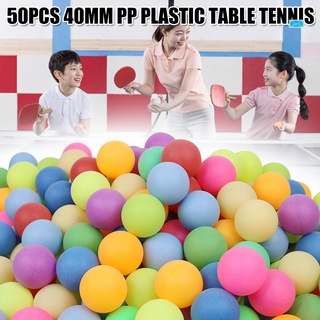 40mm Table Tennis Balls 2.4g Random Colours 50pcs for Games Outdoor Sport (5)