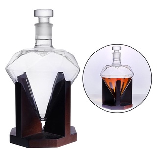 decantador de cristal en forma de corazón, 850 ml, licor de vino bourbon