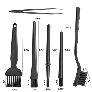 6 en 1 negro antiestático cepillo portátil mango antiestático cepillo de limpieza teclado kit de cepillos mejor (5)