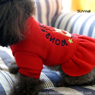 suv- invierno mascota perro de peluche navidad dibujos animados alce diseño cálido suave algodón vestido ropa