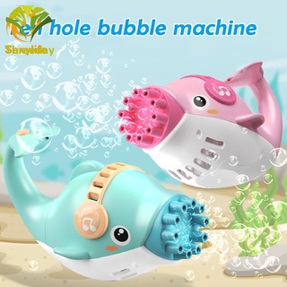 Máquina De Burbujas Eléctrica Para Niños En Forma De Delfín Rica Burbuja Soplando Juguete Con 10 Salidas Y Tazón De Doble Cabeza Fabricante (1)