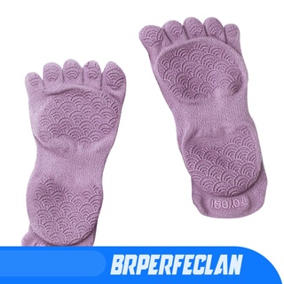 [BRPERFECLAN]calcetines De yoga 5 toe para mujer con agarre y calcetines antideslizantes toe calcetines para ballet pilates barre dana