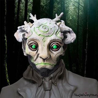 Máscara decorativa para fiestas de halloween, de látex Natural, en forma de elfo, para disfraz, Cosplay, verde (7)