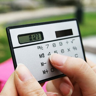 1pcs tarjeta de crédito barato energía Solar bolsillo Mini calculadora negro/blanco Dropship (1)