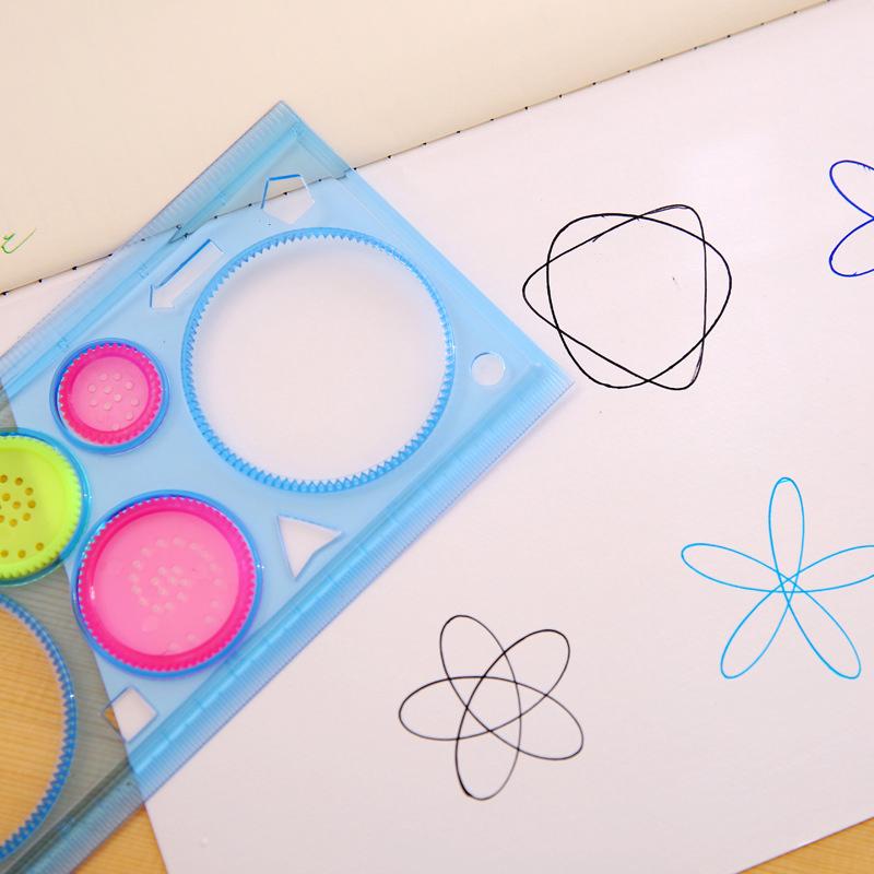 1pc Color Transparente Diez Mil Flores Regla Tablero De Dibujo Infantil (1)