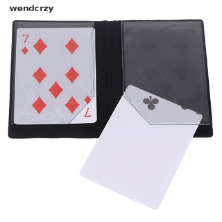 wendcrzy tarjeta de cartera que aparecen trucos mágicos cartera de fusión con tarjeta imán de cerca juguetes co