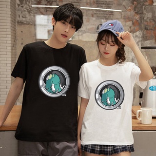 Pareja de dibujos animados de manga corta T-shirt salvaje suelto masculino y femenino estudiante pareja 6276