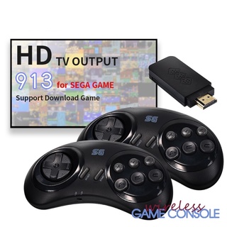 Consola retro Para consola De juegos Sega De 16 bits con consola De videojuegos De 900+juego De juegos compatible con salida De Tv/Hdmi compatible/inalámbrico Controlador Yallove