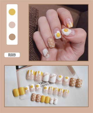 [24 piezas]parche de uñas falsas con estampado de uñas con acabado de uñas/parche extraíble para uñas (7)