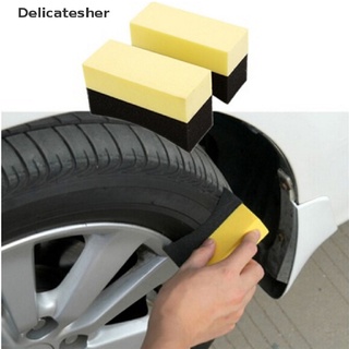 [delicatesher] auto ruedas cepillo esponja herramientas aplicador especial para la limpieza de cubo de neumáticos caliente