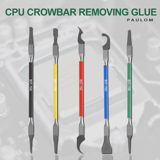 [paulom] 5 en 1 placa base cpu bga ic chip removedor de pegamento cuchillo reparación kit de herramientas para iphone