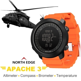 north edge apache3 hombres reloj deportivo al aire libre impermeable 50m altímetro barómetro brújula múltiples colores correa de silicona militar jam tangan