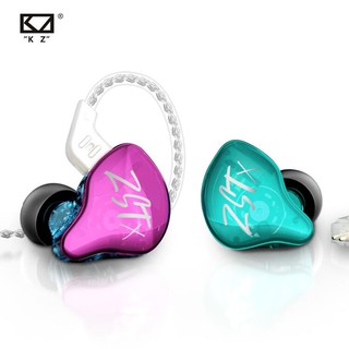 KZ ZSTX Headset 1BA+1DD drivers Hybrid HIFI Bass Earbuds In-Ear Monitor Noise Cancelling Sport Earphones Silver plated cable