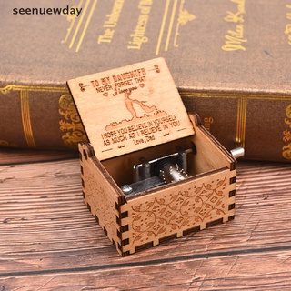[ver] diy caja de música de madera de manivela caja musical de juguete ataúd decoración papá a hija regalos (6)