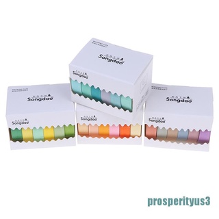 [Prosperityus3] 6 unids/pack Basic Color sólido cinta adhesiva cinta adhesiva etiqueta etiqueta cinta adhesiva