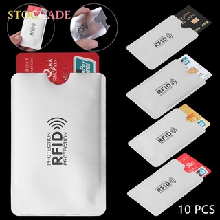 STOCKADE 10Pcs Shield ID Bank Card Caso Anti Robo RFID Cartera Protector De Tarjeta Manga Bloqueo De Aluminio Prevenir El Escaneo De La Inteligente Titular