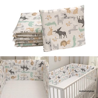 beibeitongbao 6 piezas de bebé de algodón suave cuna parachoques recién nacido cuna protector de almohadas bebé cojín estera ropa de cama