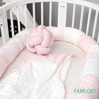 famlojd 250cm cama de bebé parachoques decoración de la habitación de los niños de seguridad protector de sueño almohada ropa de cama recién nacido cuna valla cojín