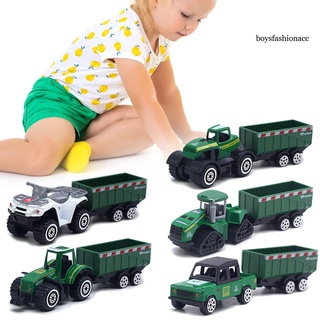 Bby - 10 unids/Set alto simulado modelo de vehículo función Glide escala 1/60 construcción granja Tractor vehículo modelo Kit de juguete para niños (4)