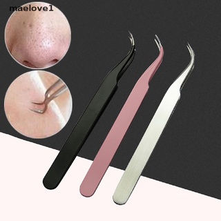 [maelove1] acero inoxidable removedor de acné curva clip herramienta comedone pinzas curvas espinillas [maelove1]