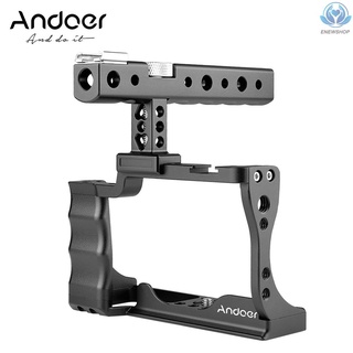 [enew] Andoer+kit De correa De aleación De aluminio para jaula+Kit De montaje frío compatible con Canon Eos cámara Dslr M50