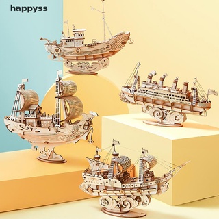[happy] rompecabezas de madera 3d juegos barco y barco modelo juguetes niños niños regalo de cumpleaños (1)