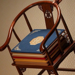 Estilo silla de palisandro sofá cojín de madera maciza sillón palacio silla de comedor oficial gorra hogar antideslizante sillón respaldo redondo cojín de asiento silla de té cojín (9)