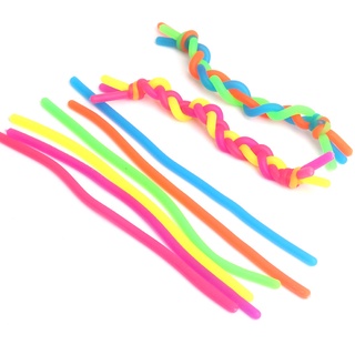 Cuerdas elásticas Anti estrés fideos estiramiento tirar giro envoltura exprimir juguete sensorial para niños adultos JNA