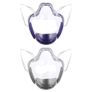 PC Clear Face Mask Transparent Face Shield Covering +Breathing Filter Vent (7)