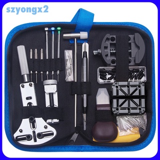 [Szyongx2] Kit de herramientas de reparación de relojes profesional para la banda de reloj de eliminación de enlace amante de relojes