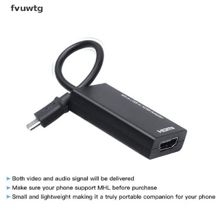 fvuwtg micro usb a hdmi adaptador cable convertidor para teléfono smartphone hd tv co