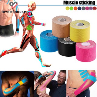 KINESIOLOGY TAPE cinta de kinesiología elástica deportiva de 5 m/rollo de tensión muscular