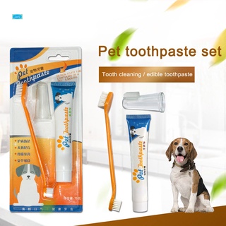 Juego de pasta de dientes para mascotas con cepillo de dientes cepillo de dientes cepillo de dientes suministros de limpieza