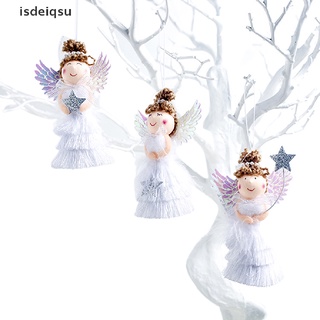 isdeiqsu adornos de navidad tela ángel con flecos falda niña muñeca de navidad co (1)