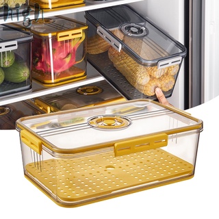 refrigerador caja de almacenamiento transparente hermético alimentos frescos contenedor multifuncional organizador de cocina