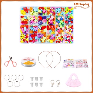 niños diy cuentas de joyería hacer manualidades niñas kits colorido crafting set (8)
