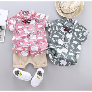 ✔✖Ienens 1-4 años Camisa De verano+pantalones casuales Para niños/bebés/niños (8)