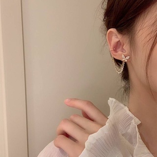 1pc bowknot pendientes para las mujeres ins oreja clip de una sola pieza borla oreja pernos dulces accesorios personalizados moda coreana popular
